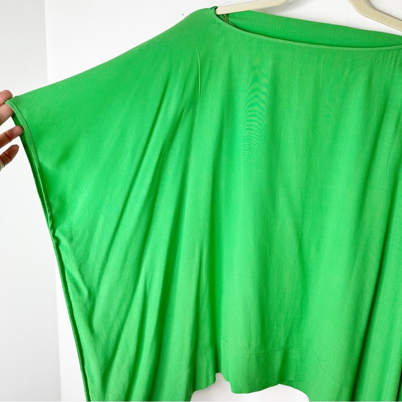 Diane VonFurstenberg DVF Green New Hanky Kimono Crepe Dolman Blouse M/L - Picture 5 of 8